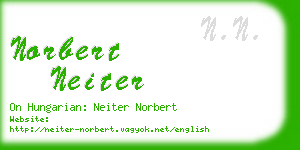 norbert neiter business card